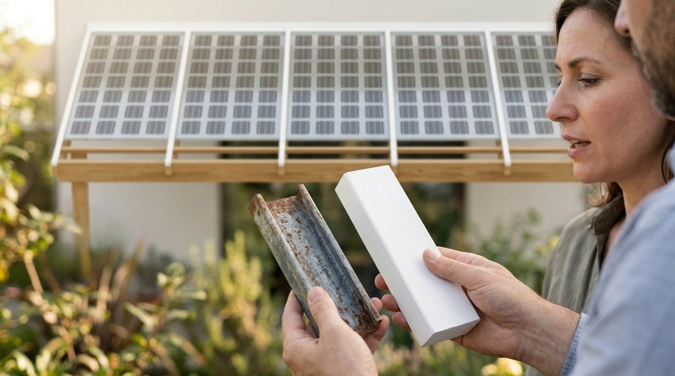 Holz statt Metall: Die nachhaltigere Unterkonstruktion für Photovoltaik-Anlagen