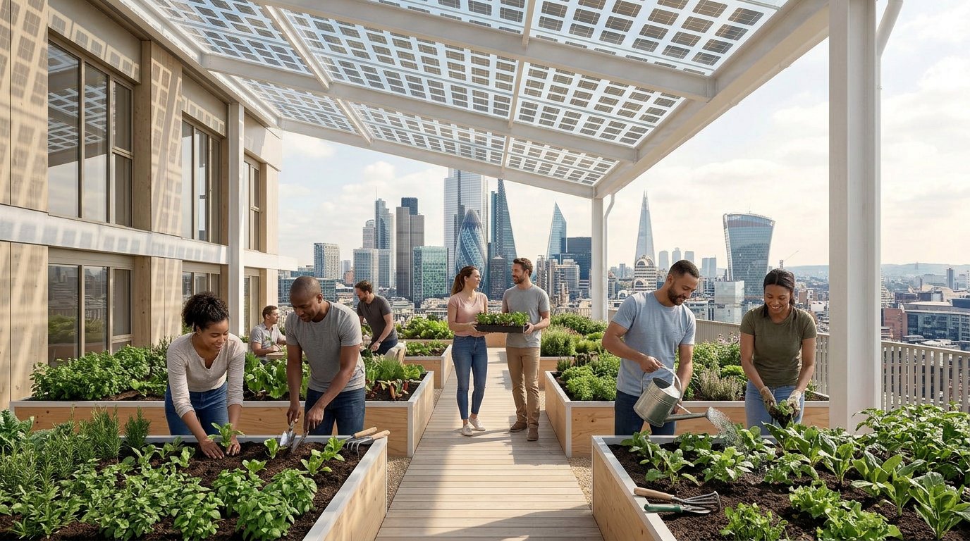 Photovoltaik für die Stadt: Solar-Dachgärten und Gemeinschaftsflächen neu gedacht